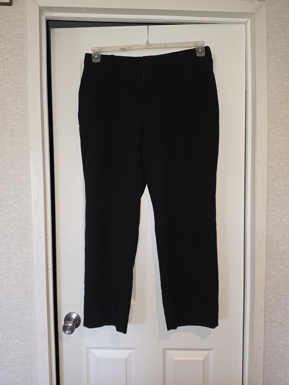 Men's Black Dress Pants - Classic Straight Fit